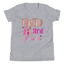 Load image into Gallery viewer, Youth Hello Third Grade Short Sleeve T-Shirt