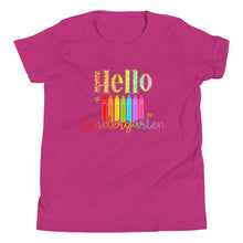 Load image into Gallery viewer, Youth Hello Kindergarten Short Sleeve T-Shirt