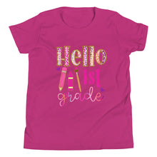 Load image into Gallery viewer, Youth Hello 1st Grade Short Sleeve T-Shirt