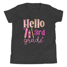 Load image into Gallery viewer, Youth Hello Third Grade Short Sleeve T-Shirt