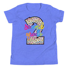 Load image into Gallery viewer, Second Grade Colorful Leopard Bella Canvas Youth Short Sleeve T-Shirt
