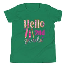 Load image into Gallery viewer, Youth Hello Second Grade Short Sleeve T-Shirt