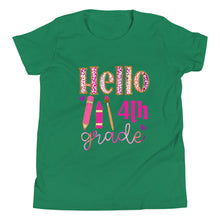 Load image into Gallery viewer, Youth Hello Fourth Grade Short Sleeve T-Shirt