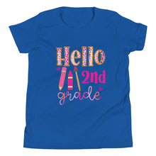 Load image into Gallery viewer, Youth Hello Second Grade Short Sleeve T-Shirt