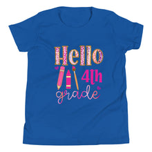 Load image into Gallery viewer, Youth Hello Fourth Grade Short Sleeve T-Shirt