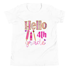 Load image into Gallery viewer, Youth Hello Fourth Grade Short Sleeve T-Shirt