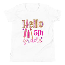 Load image into Gallery viewer, Youth Hello Fifth Grade Short Sleeve T-Shirt
