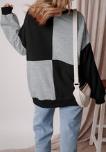 Load image into Gallery viewer, Color Block Half Button Long Sleeve Sweatshirt
