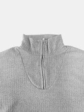 Load image into Gallery viewer, Full Size Quarter Zip Long Sleeve Top
