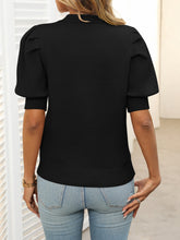 Load image into Gallery viewer, Mandy Mock Neck Puff Sleeve Sweater
