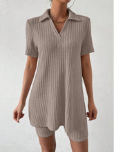 Load image into Gallery viewer, Johnny Collar Short Sleeve Top and Shorts Set
