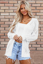 Load image into Gallery viewer, Openwork Open Front Long Sleeve Cardigan
