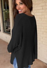 Load image into Gallery viewer, Side Slit V-Neck Long Sleeve Top
