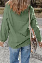 Load image into Gallery viewer, Sequin Lucky Clover Round Neck Long Sleeve Sweatshirt
