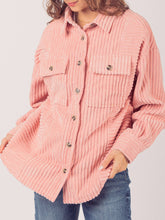 Load image into Gallery viewer, Button Up Long Sleeve Corduroy Jacket
