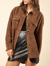 Load image into Gallery viewer, Button Up Long Sleeve Corduroy Jacket
