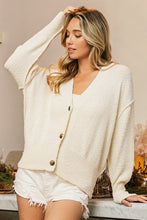 Load image into Gallery viewer, BiBi V-Neck Button Up Dropped Shoulder Cardigan
