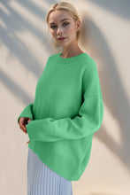 Load image into Gallery viewer, Basic Bae Round Neck Dropped Shoulder Sweater
