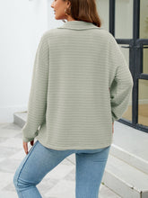 Load image into Gallery viewer, Textured Quarter Zip Long Sleeve Sweatshirt
