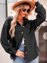 Load image into Gallery viewer, Textured Button Up Long Sleeve Shacket
