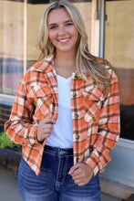 Load image into Gallery viewer, Plaid Collared Neck Button Down Jacket
