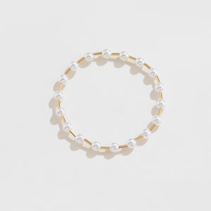 Gold-Plated Pearl Copper Bracelet