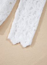 Load image into Gallery viewer, Flower Lace Mock Neck Long Sleeve Top
