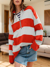 Load image into Gallery viewer, Color Block Half Zip Long Sleeve Sweater
