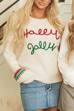 Load image into Gallery viewer, Letter Round Neck Long Sleeve Sweater
