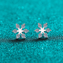 Load image into Gallery viewer, Moissanite 925 Sterling Silver Snowflake Shape Earrings
