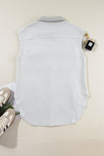 Load image into Gallery viewer, Pocketed Curved Hem Button Up Vest
