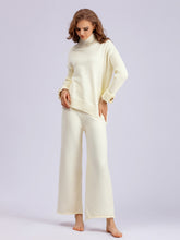 Load image into Gallery viewer, Basic Bae High- Low Turtleneck Long Sleeve Top and Pants Sweater Set
