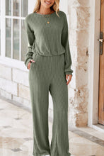 Load image into Gallery viewer, Round Neck Long Sleeve Jumpsuit
