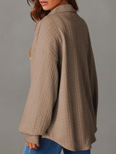 Load image into Gallery viewer, Textured Button Up Long Sleeve Shacket
