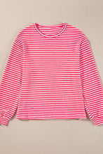 Load image into Gallery viewer, Striped Round Neck Long Sleeve Top
