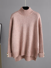 Load image into Gallery viewer, Basic Bae High- Low Turtleneck Long Sleeve Top and Pants Sweater Set
