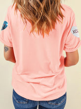 Load image into Gallery viewer, Valentine’s Day Sequin Heart Round Neck Short Sleeve T-Shirt
