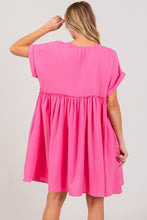 Load image into Gallery viewer, SAGE + FIG Button Up Short Sleeve Dress
