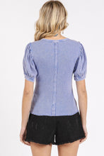 Load image into Gallery viewer, Mittoshop Mineral Wash Puff Sleeve Rib Knit T-Shirt
