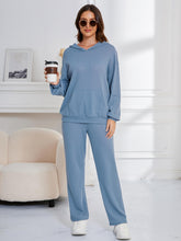 Load image into Gallery viewer, Dropped Shoulder Long Sleeve Hoodie and Pants Set
