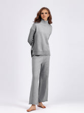 Load image into Gallery viewer, Basic Bae High- Low Turtleneck Long Sleeve Top and Pants Sweater Set
