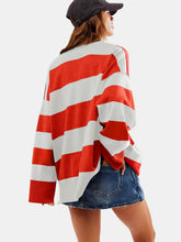 Load image into Gallery viewer, Color Block Half Zip Long Sleeve Sweater
