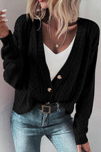 Load image into Gallery viewer, Openwork Button Up Long Sleeve Cardigan
