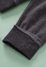 Load image into Gallery viewer, Waffle-Knit Notched Long Sleeve Sweatshirt
