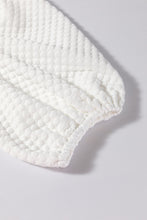 Load image into Gallery viewer, Textured Round Neck Puff Sleeve Blouse
