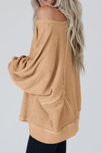 Load image into Gallery viewer, Exposed Seam Single Shoulder Long Sleeve Top
