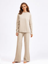 Load image into Gallery viewer, Basic Bae Rolled Round Neck Top and Pants Sweater Set
