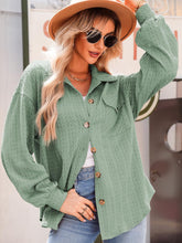 Load image into Gallery viewer, Textured Button Up Long Sleeve Shacket
