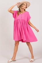 Load image into Gallery viewer, SAGE + FIG Button Up Short Sleeve Dress
