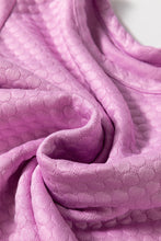 Load image into Gallery viewer, Textured Round Neck Puff Sleeve Blouse
